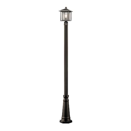 Z-Lite Aspen 1 Light Outdoor, Oil Rubbed Bronze And Clear Seedy 554PHM-519P-ORB